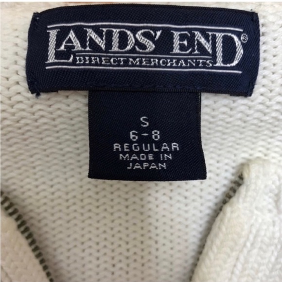 Vintage Land's End White Jacket Cardigan Size Small - Picture 3 of 6